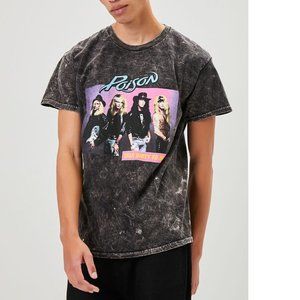 Poison Talk Dirty To Me Acid Wash metal rock Official T-Shirt XL NWT